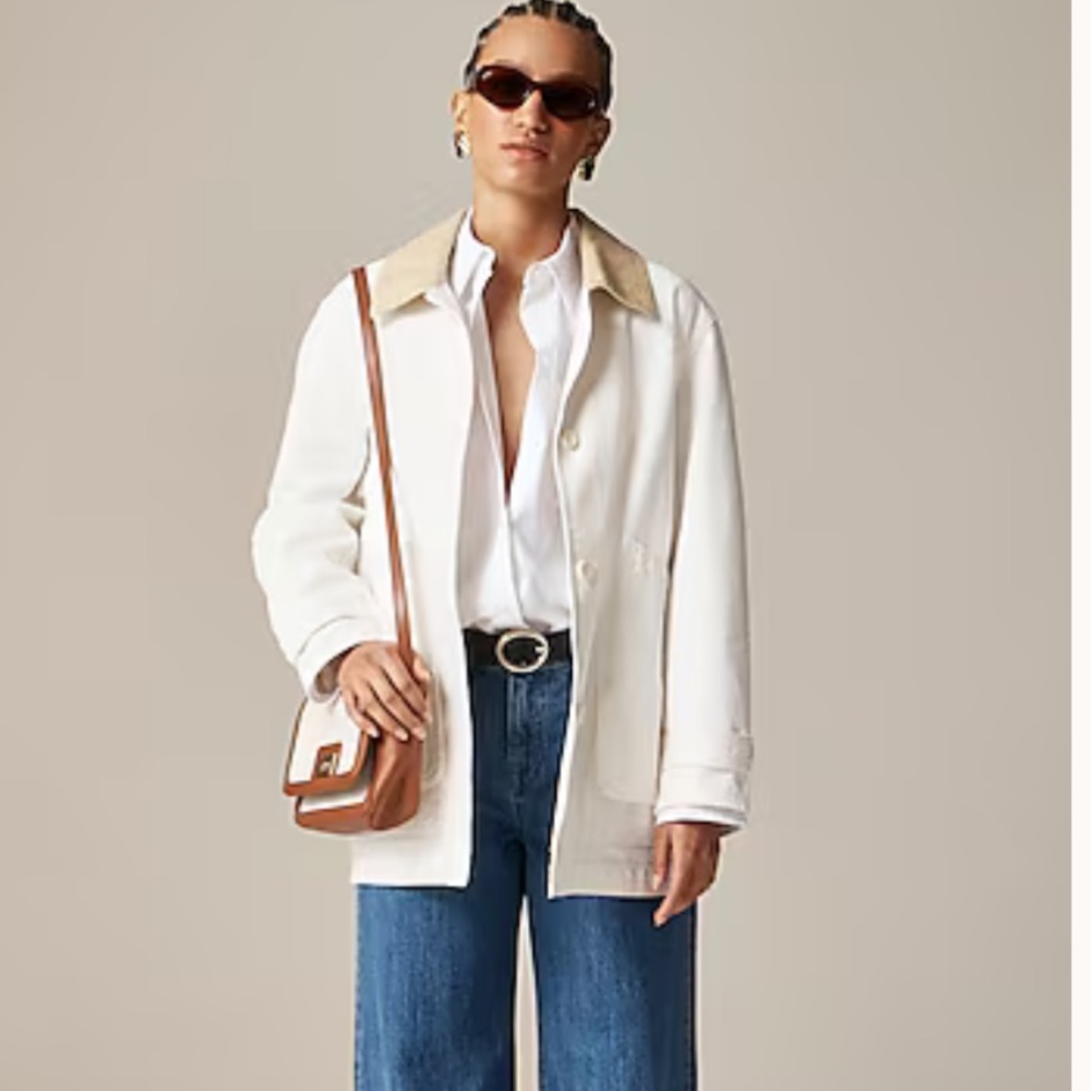 NWT J. Crew Barn Jacket in Canvas Size XL Ivory